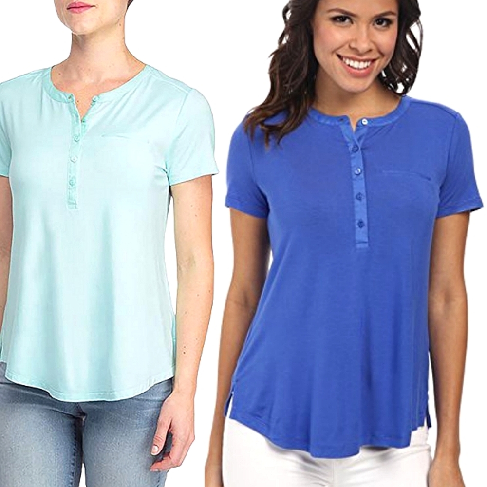 💐NWT- NYDJ 2-pack S/S Henley tops